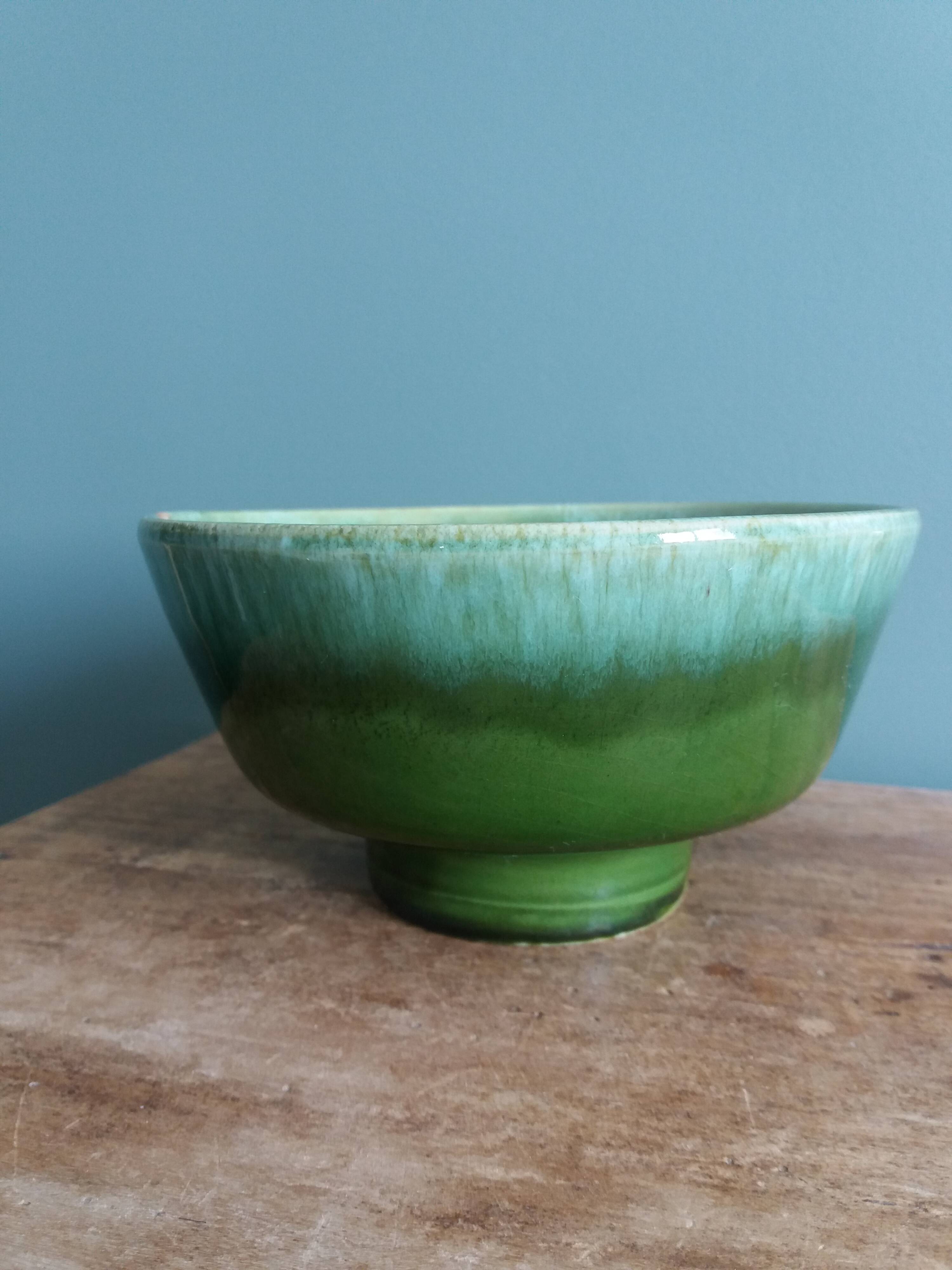 Planter, flower pot in glazed ceramic