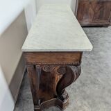 Console à fond de glace d'époque Restauration estampillée Gomien