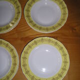 Service d'assiettes en faience pour 6 personnes : 12 pièces
