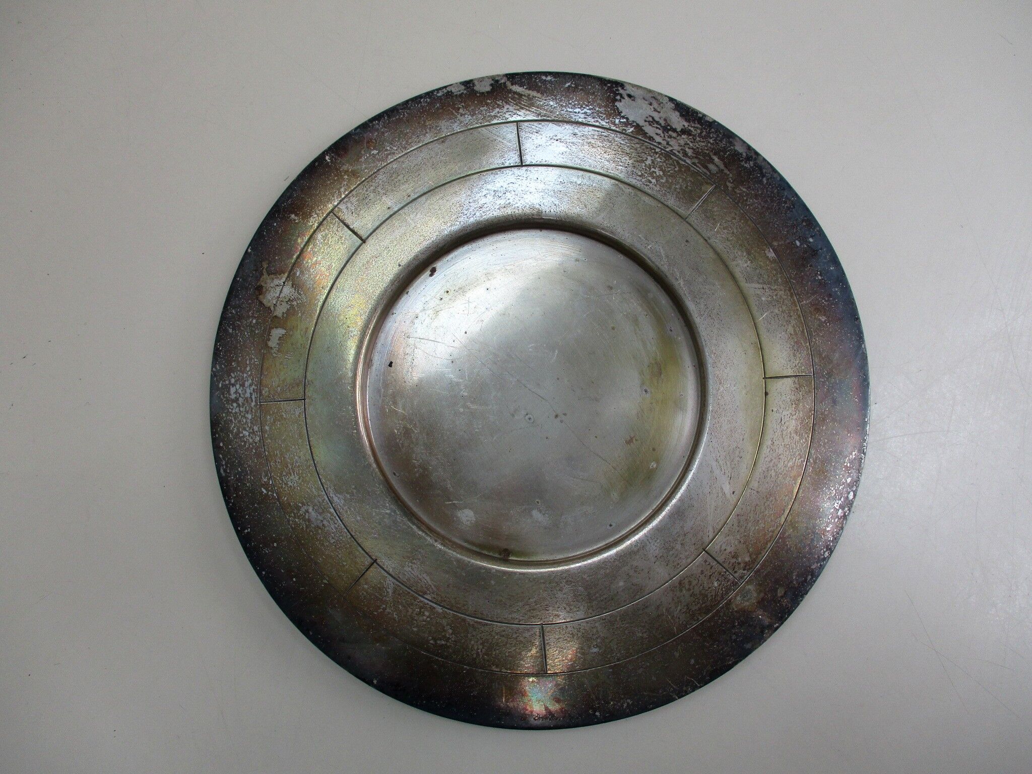 Beurrier art déco en métal argenté