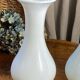 Pair of white opaline vases