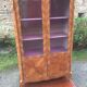 Louis XV marquetry library display case with 2 doors stamped Maurice Rinck