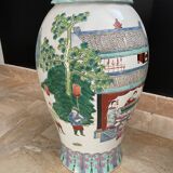 Paire de vases chinois en porcelaine de fin 19è siècle
