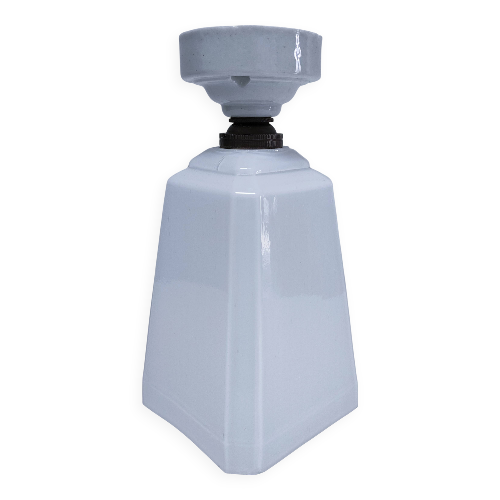 Art deco opaline porcelain lamp