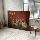 Oil painting "games" XL format 165x133cm