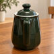 Vintage bistro jug in bottle green porcelain