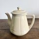 Antique ivory earthenware teapot – Art Deco style – 1930s/50s