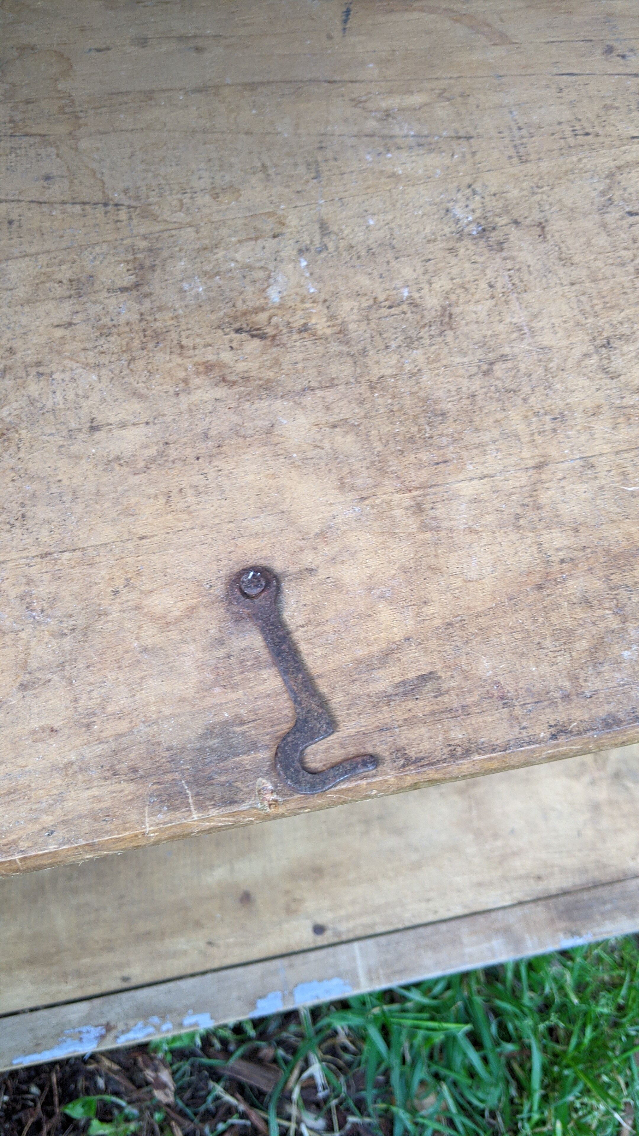 Old grey kitchen buffet