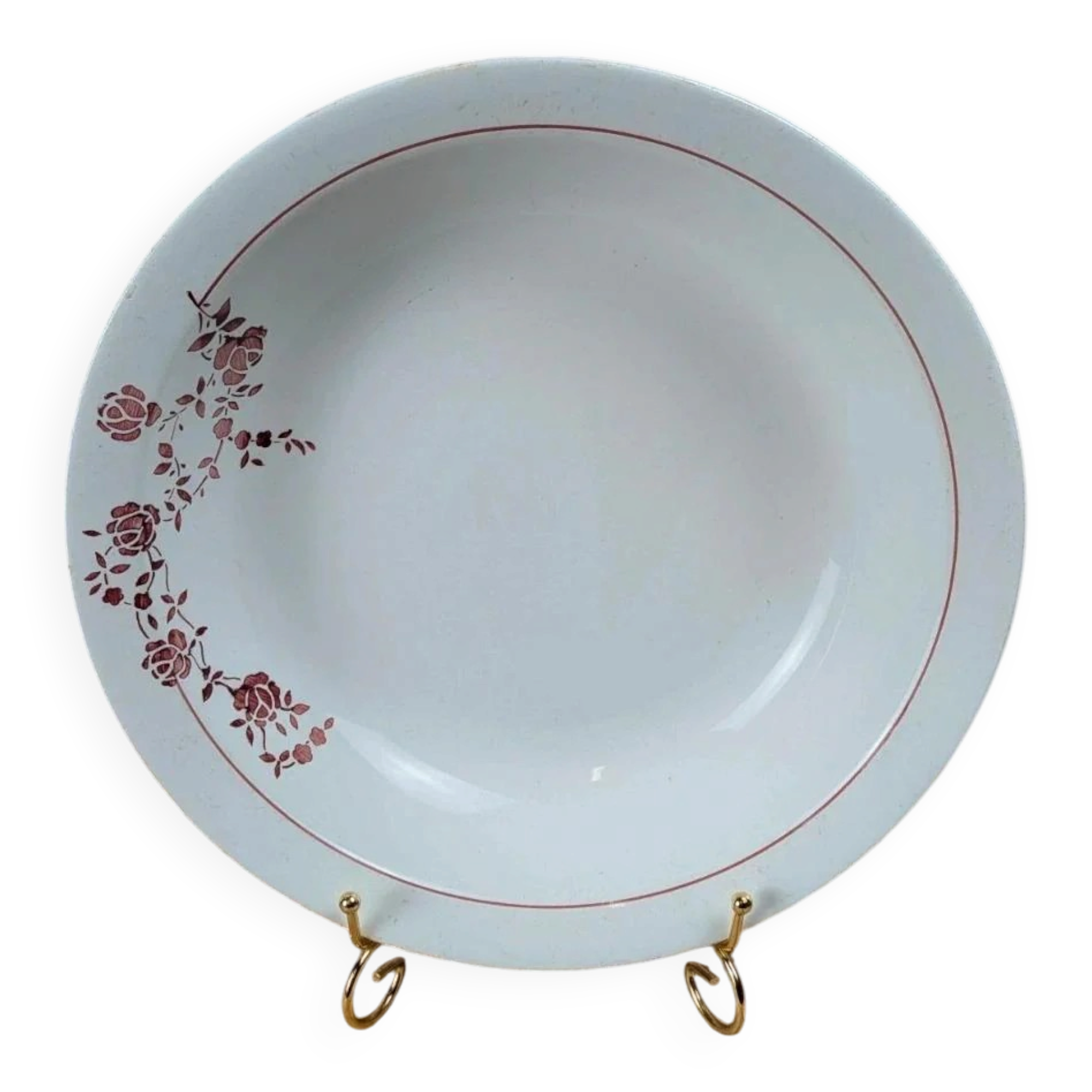 Shallow round plate Saint-Amand model Marcel