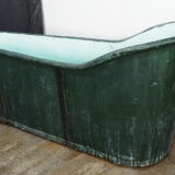 Bathtub in zinc wooden base period 19th