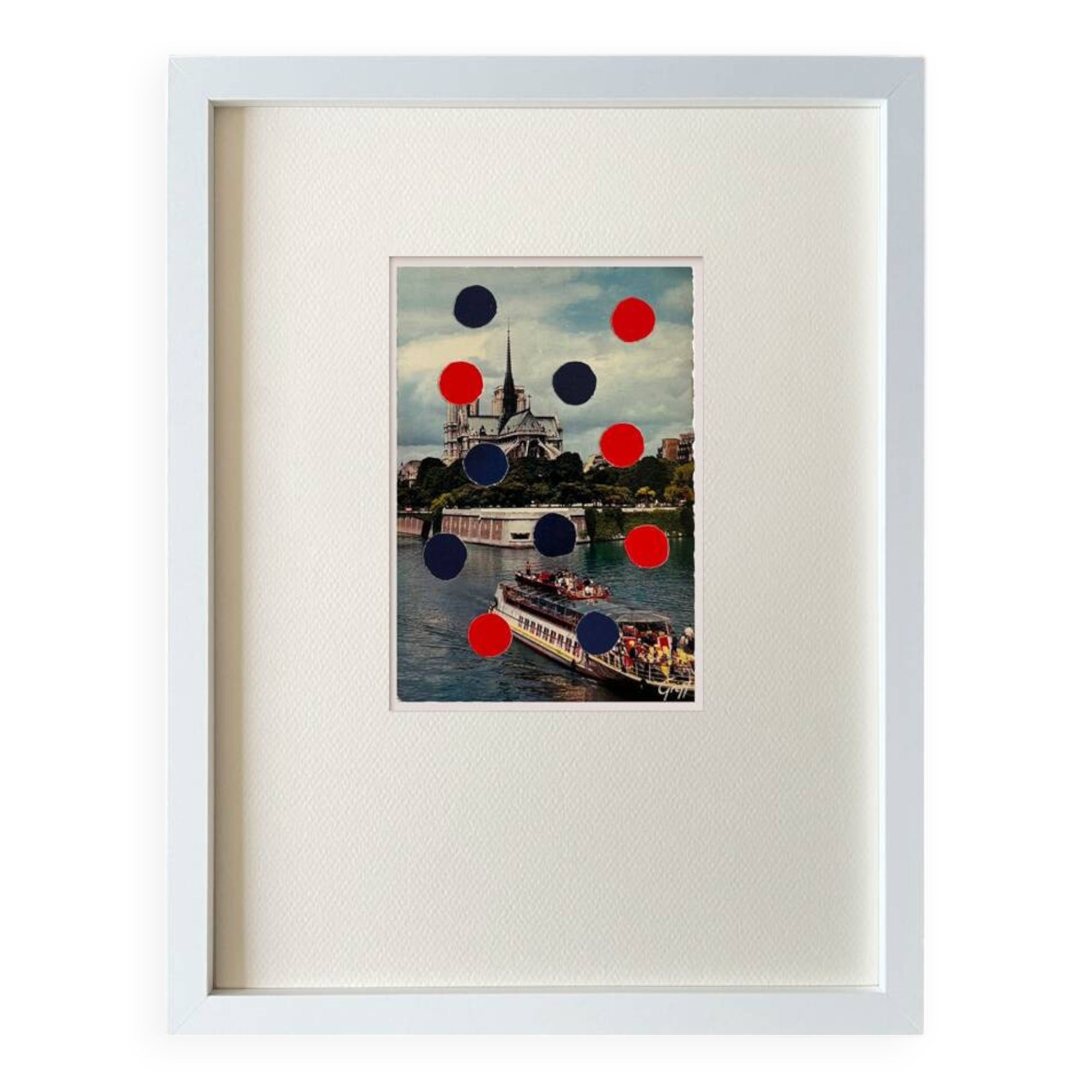 Paris Paris - Collage sur carte postale