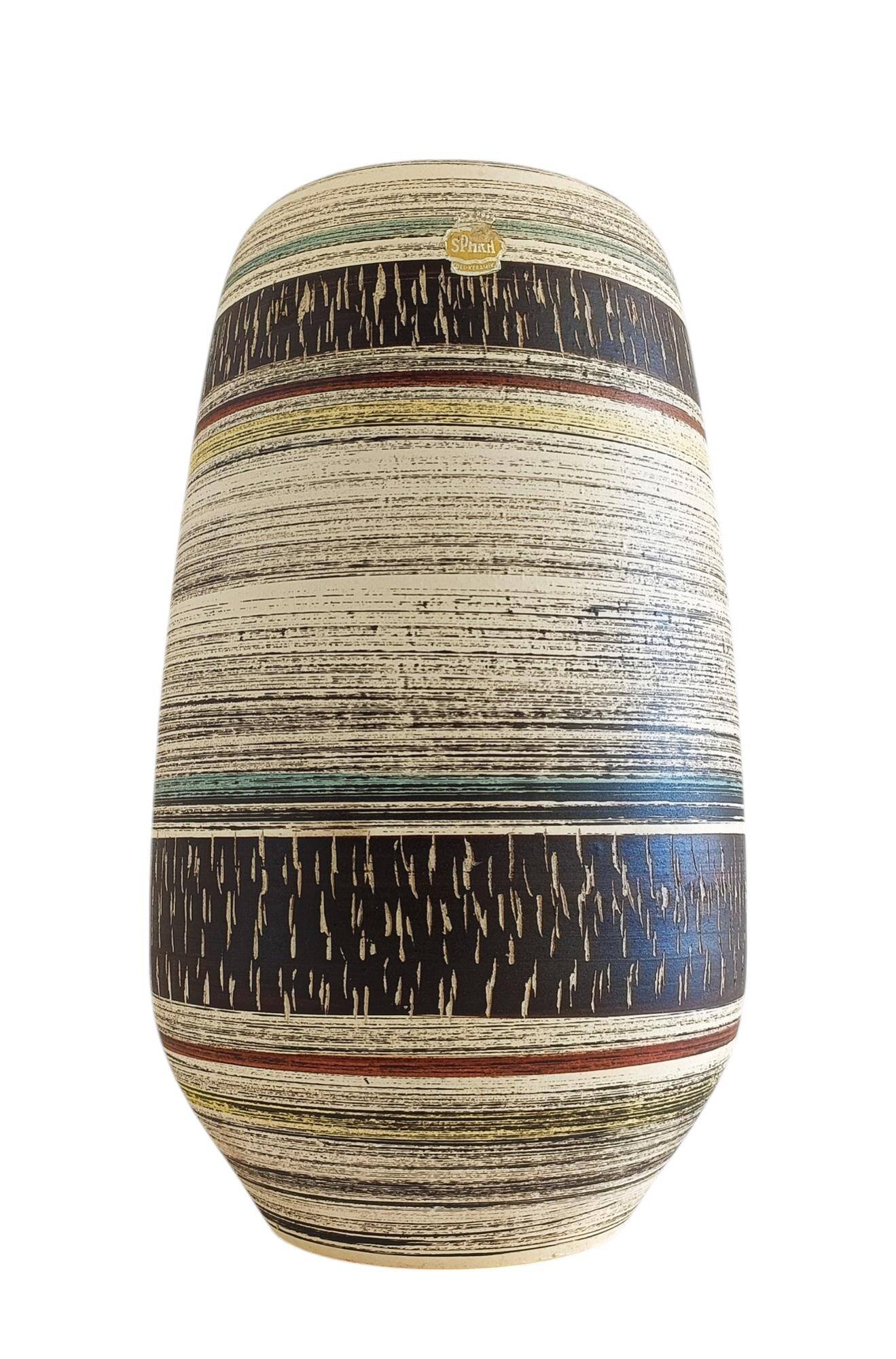 Mid-Century Sgraffito Ceramic Vase by Spara, West Germany, 1950s