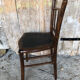 Bistrot chair turned wood & seat skai black vintage