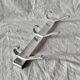 Vintage anodized aluminum wall coat rack - 3 hooks
