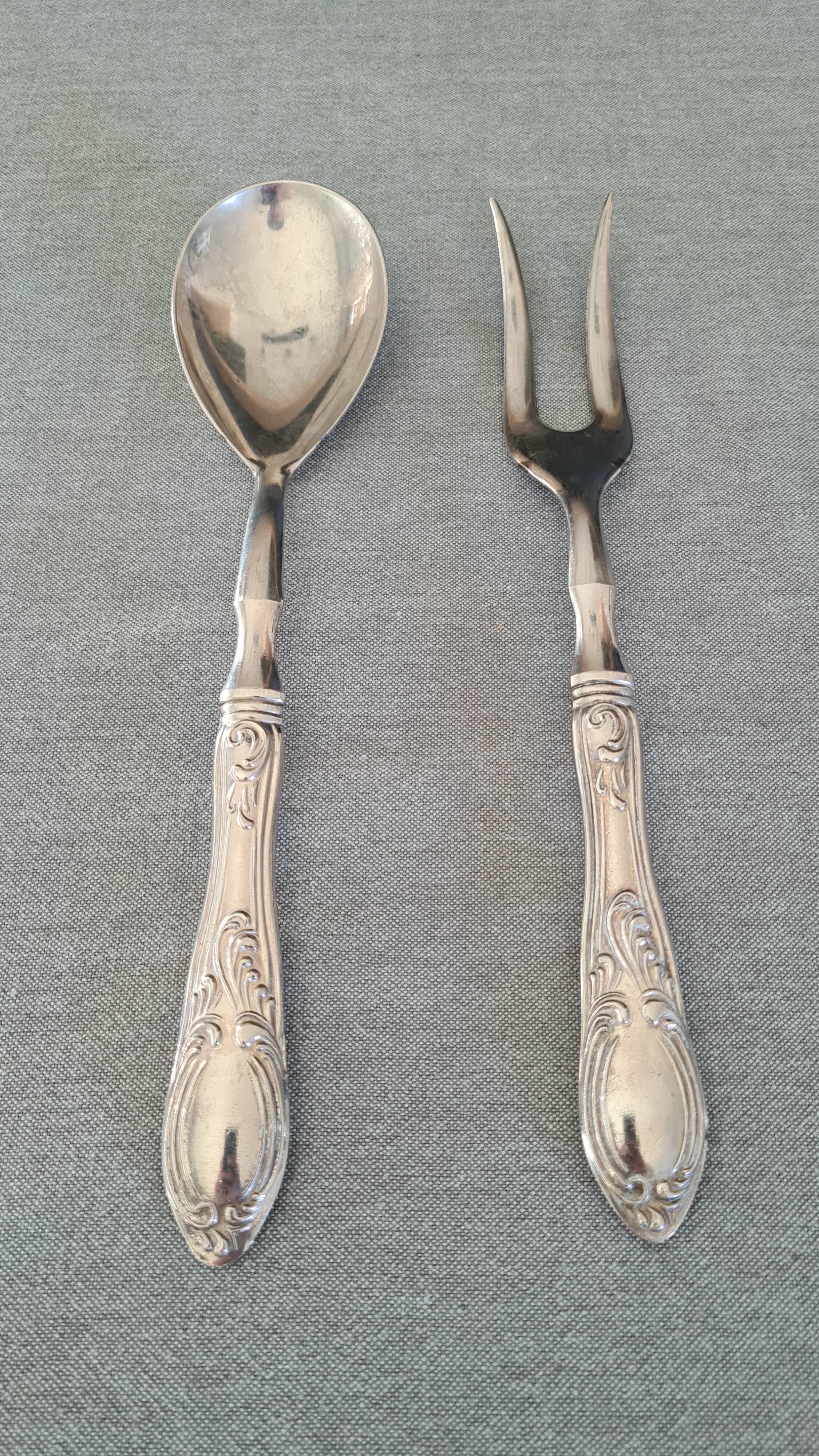 Silver metal serving cutlery 800