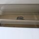 vintage brass coffee table with smoked glass mirror, antique Maison Jansen