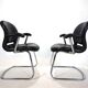 Lot de 2 chaises de bureau/salle à manger Herman Miller Equa par B. Stumpf & D. Chadwi