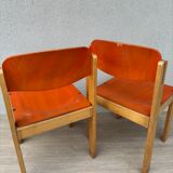 2 vintage wooden children's chairs