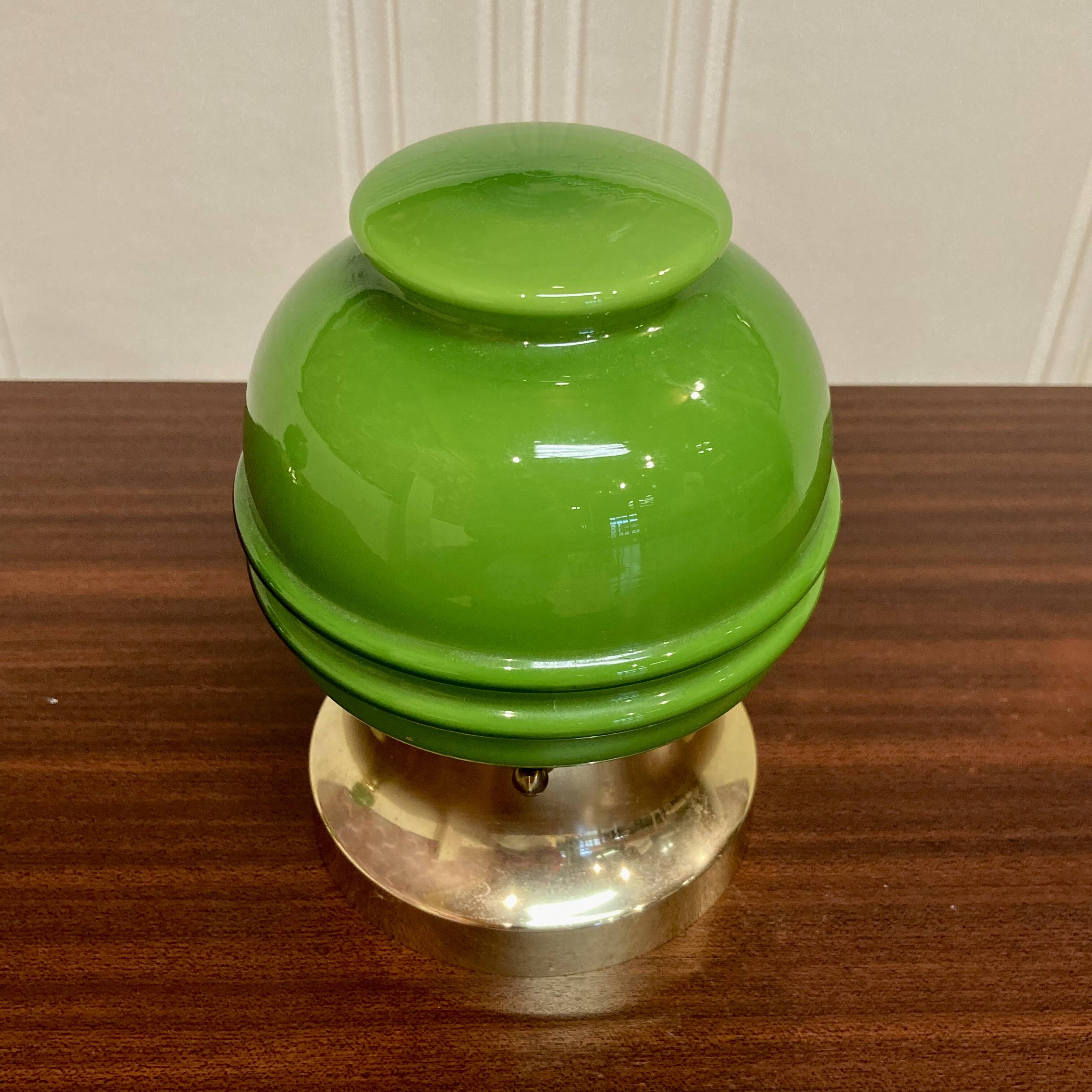 Paire de lampes verre Design scandinave 1950.