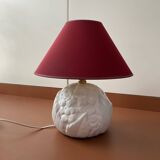 Lampe à poser pied en céramique avec motif végétal