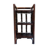 Rattan and wood shelf cabinet