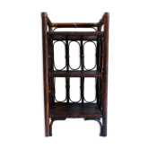 Rattan and wood shelf cabinet