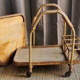 Vintage dessert in rattan