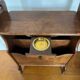 Vintage wooden end table magazine holder
