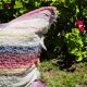 Housse de pouf artisanal - tissé main coton recyclé - 120 x 120