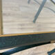 2 nesting tables from the 1960s in metal and bevelled glass.