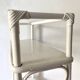 Vintage white lacquered rattan shelf