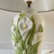Lampe italienne fleurs d'arum vintage