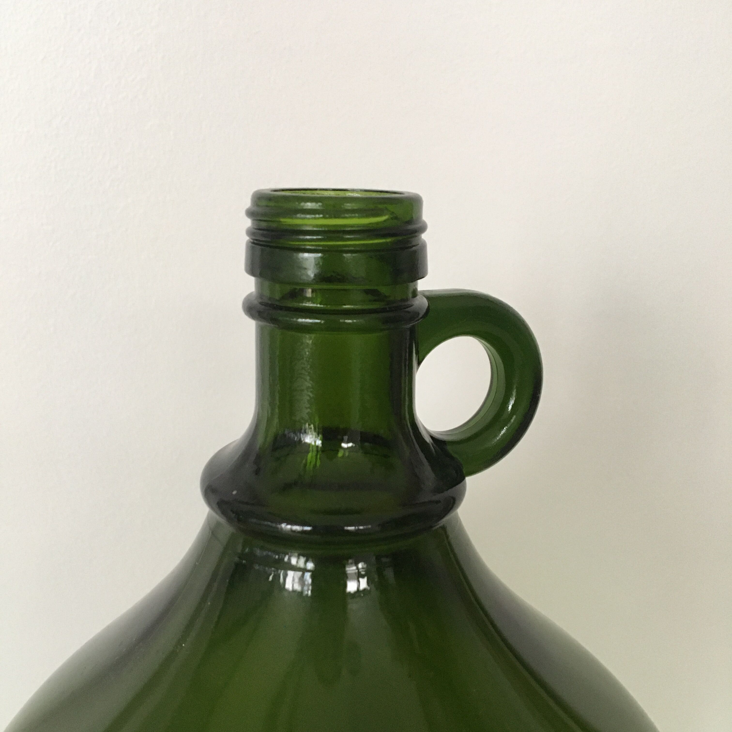 Demijohn in olive green glass 5l