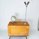 1960s low bar cabinet on wheels
