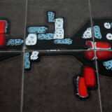 Coffee table from the 70s in ceramic and chrome