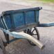 Old blue patina cart