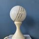 Lampe de table Space Age en verre opalin blanc