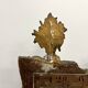 Large antique pediment mirror with parecloses