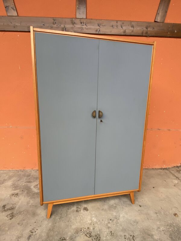 Armoire Parisienne Placard vestiaire atelier bois Mid-century vintage scand