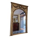Louis XVI style trumeau mirror with pediment