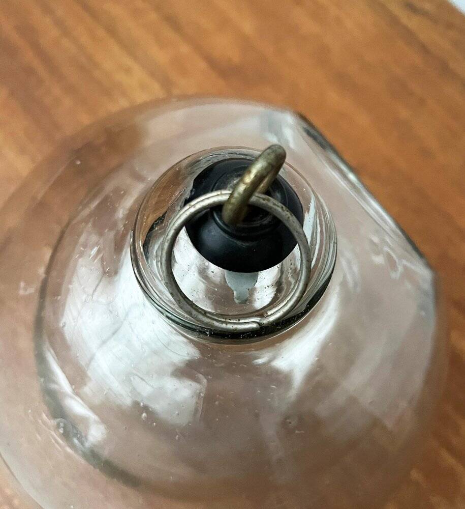 Mid-century glass hanging planter, 1960s