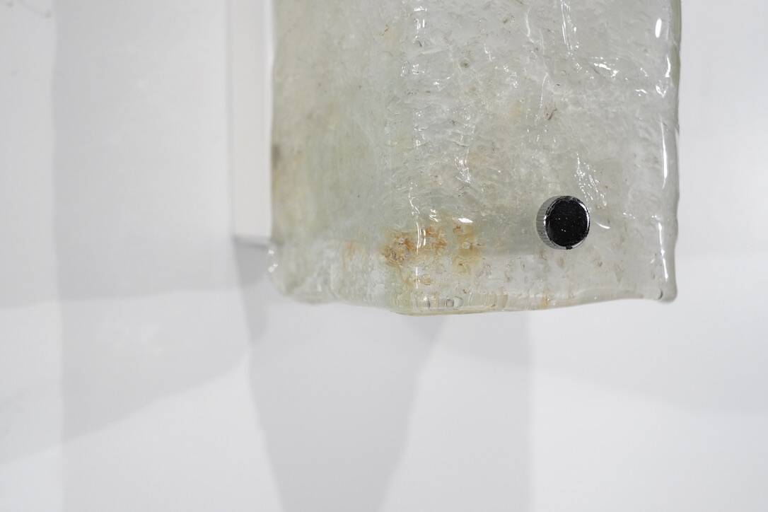 Large pair of Murano glass wall sconces, Italy 1970s. Vintage