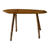 Raw oval stool Selency x Monoprix Croisé Laroche