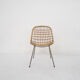Vintage rattan and metal dining chair