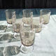 6 Old Luminarc Smoked Foot Glasses H11.5 cm