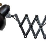 Black Industrial Bauhaus Scissor Wall Lamp from Kaiser Idell, 1930s