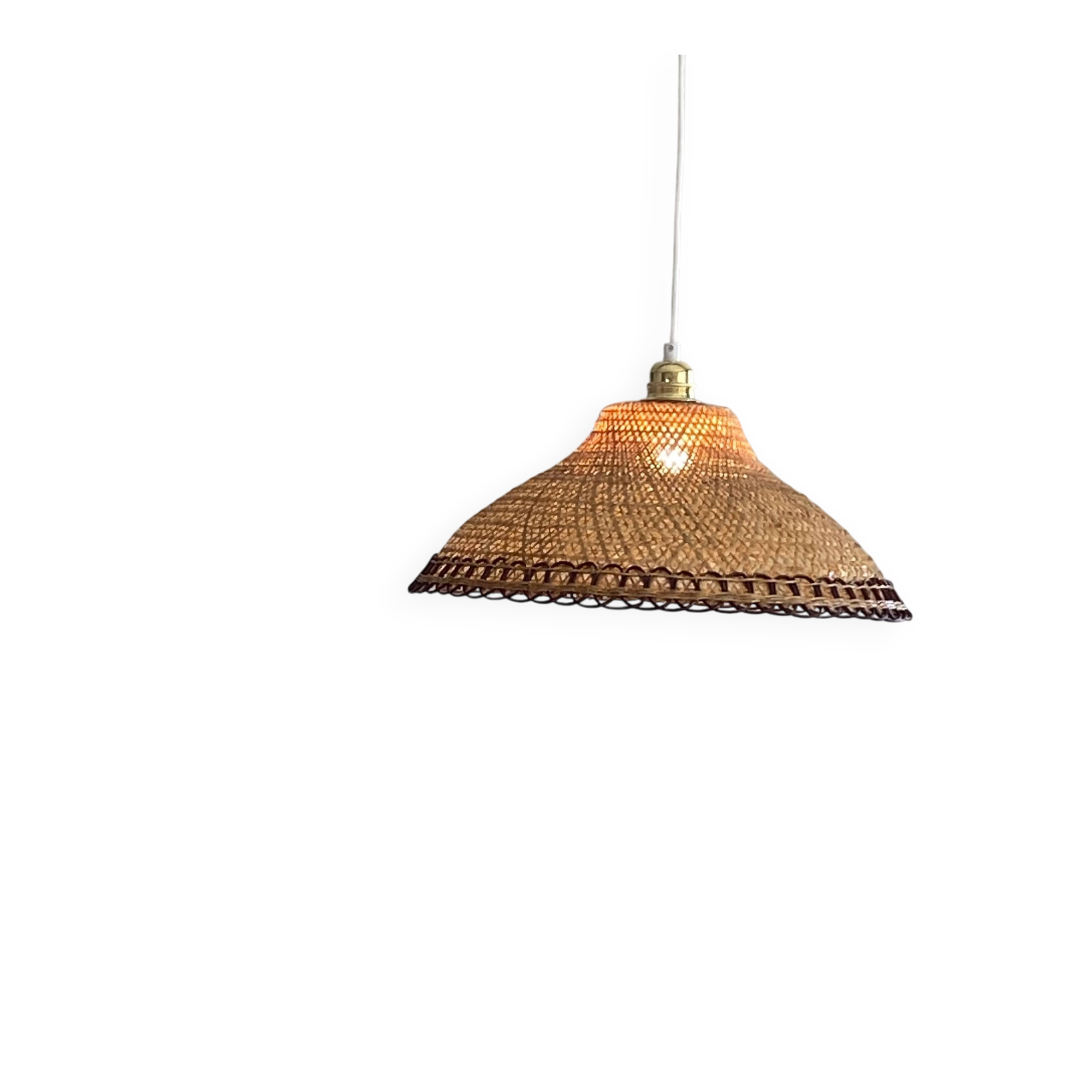 Vintage rattan chandelier pendant light decoration