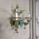 Set of 3 Venetian wall lights in multicoloured Murano glass, circa 1950