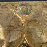 Double hemisphere world map