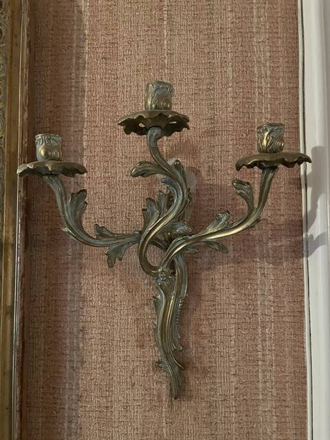 console avec miroir et deux appliques